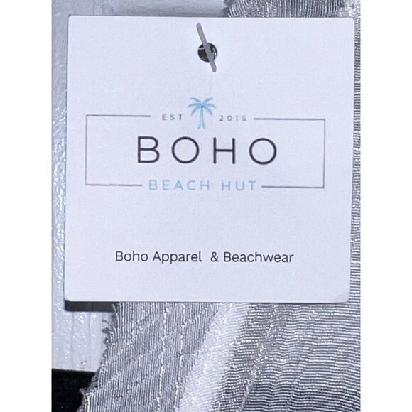 NWT BOHO BEACH HUT White Flowy Long Maxi Gauze Boho Beach CoverUp Dress Pockets - Picture 8 of 15